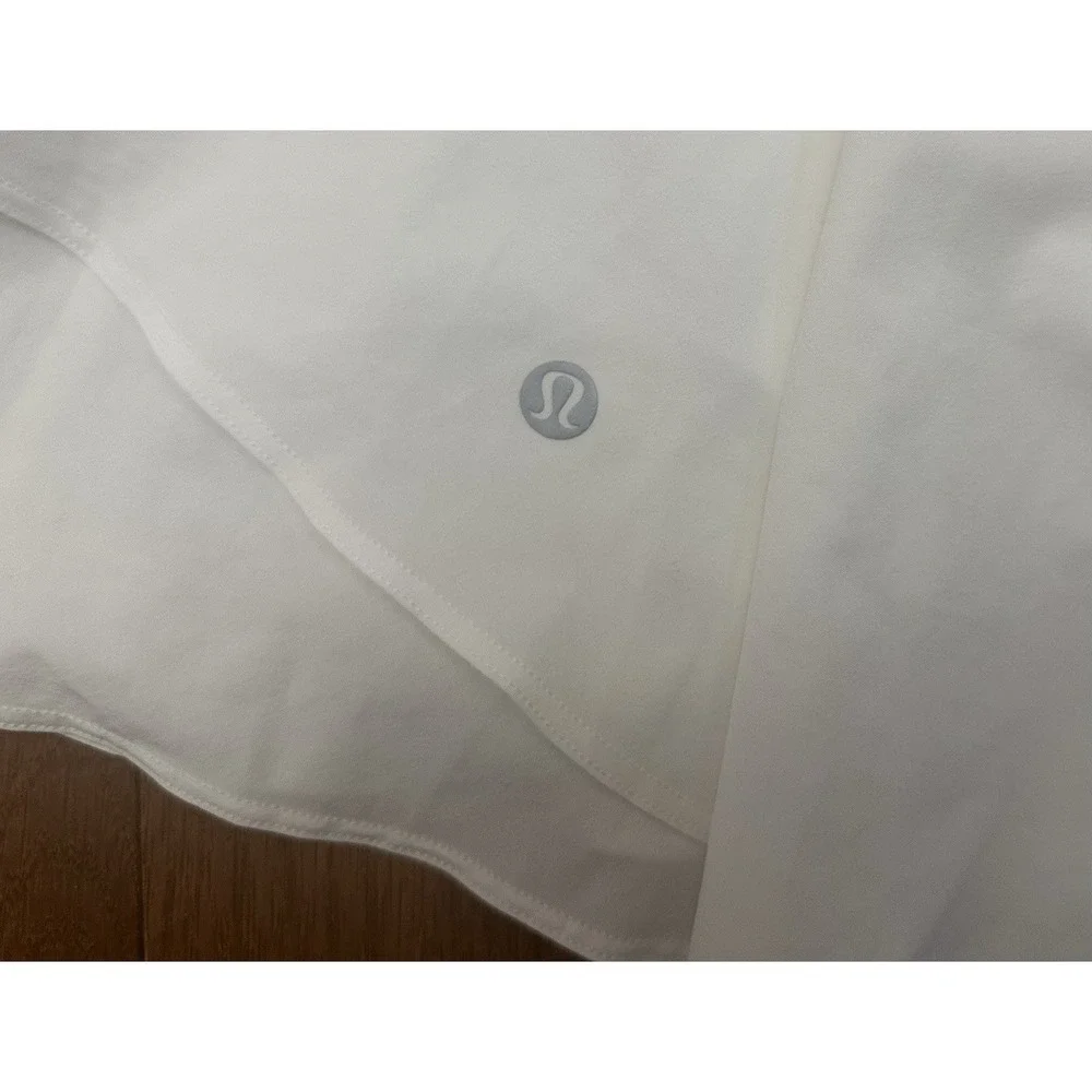 Lululemon Court Rival High Rise Skirt Size 4 White Tennis Pickleball Skort